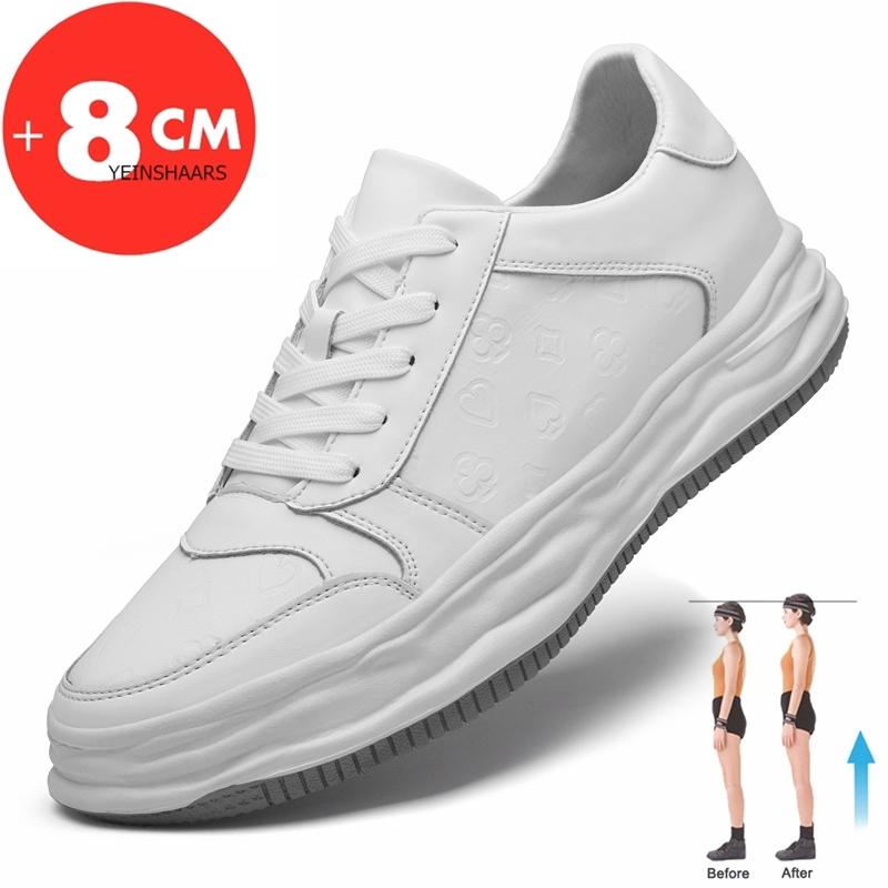 

Бренд Лифт Мужские Кроссовки Повседневная Обувь на Платформе Увеличение Роста Стелька 8СМ Обувь на Высоком Каблуке Натуральная Кожа Спорт 37