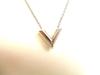 Authentic LOUIS VUITTON Silver Plated Essential V Chain Necklace #a158  Seller refurbished