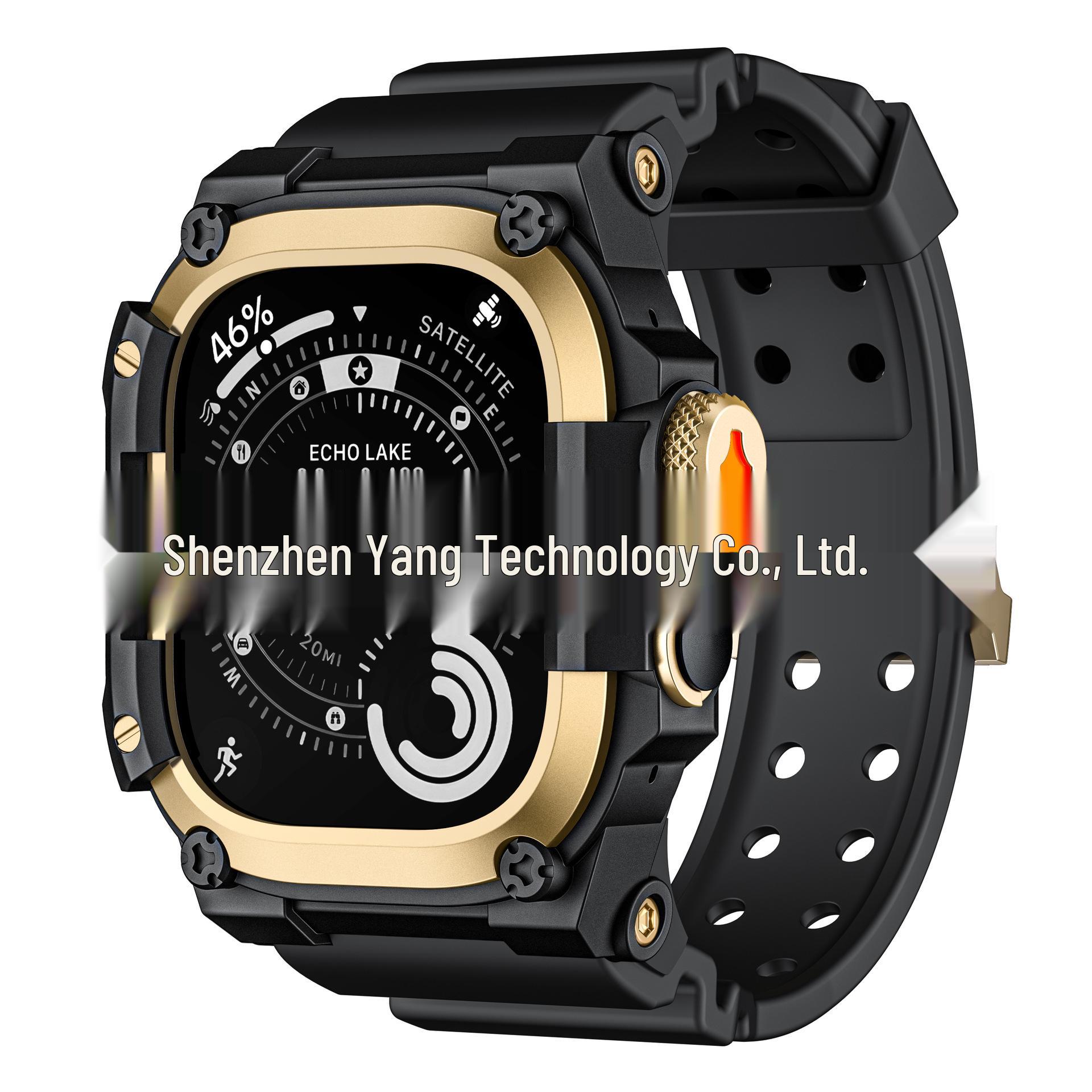 Apple Ultra Silicone Strap: Compatible with Frogman Half-Wrap Integrated iWatch, Apple Watch. 49MM