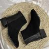 New Women Shoes Fashion Boots Genuine Leather Suede Pointed Toe Casual Shoes Winter Warm Plush Ankle Boots