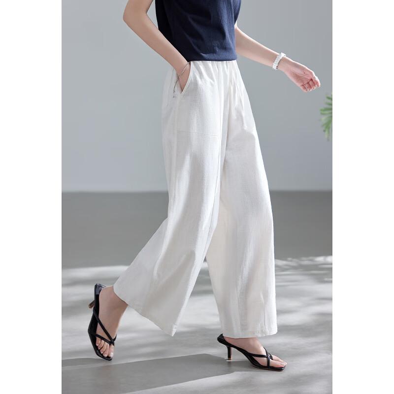 

VICTORIA&VERA Ramie Loose Tapered Pants M