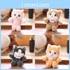 Cute Realistic Cat Plush Keychain With Ultra Soft Pp Cotton Bag Charm Gift