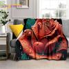3D Rosenblumen Nordisch Romantische Weiche Decken, Warmhaltende Überwurfdecke Bequeme Decke für Picknick Betten Sofa Zuhause Schlafzimmer Geschenk