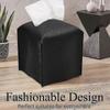 Tissue Box Cover Holder Square Pu Leather Facial Tissue Box -camel