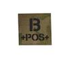 Reflective Velcro Morale Patch - IR Badge, Laser-Cut Blood Type, NKDA Tactical Rescue for Armband or Backpack.