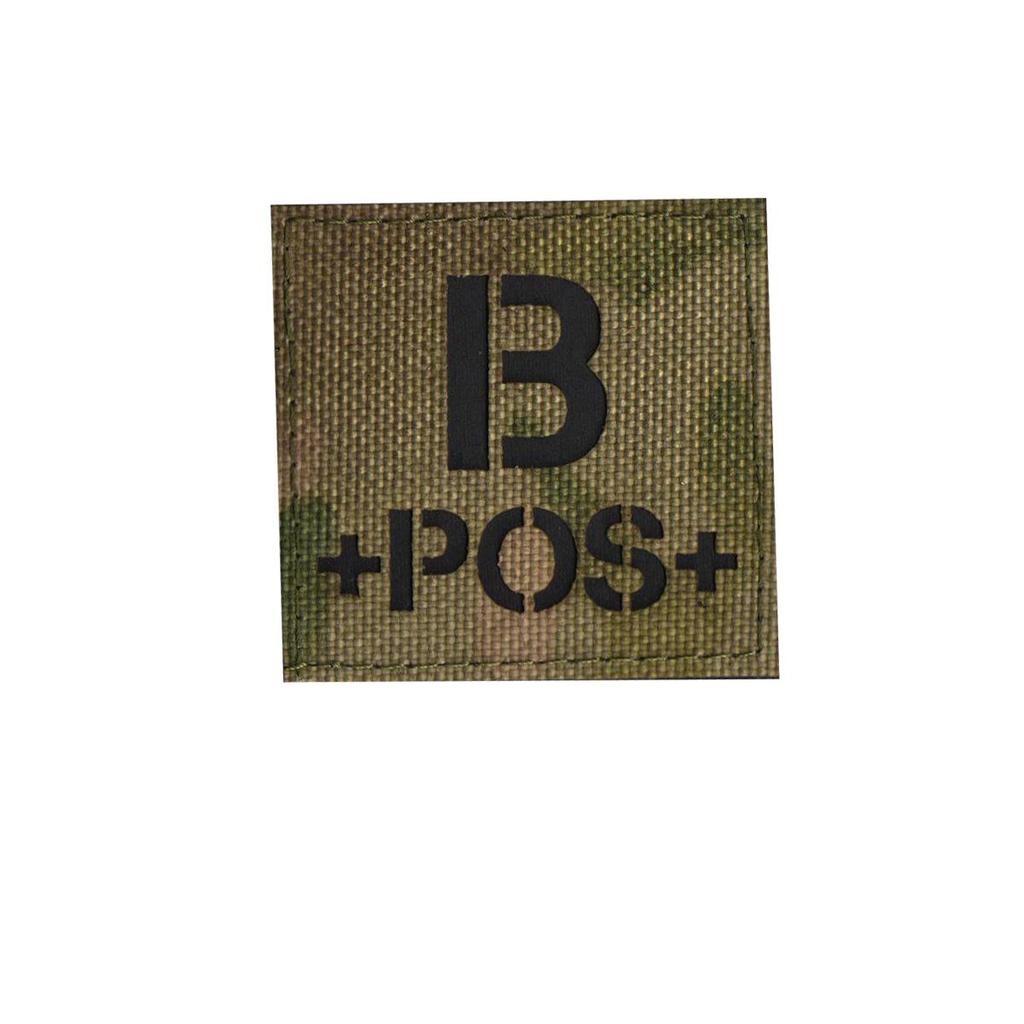 Reflective Velcro Morale Patch - IR Badge, Laser-Cut Blood Type, NKDA Tactical Rescue for Armband or Backpack.