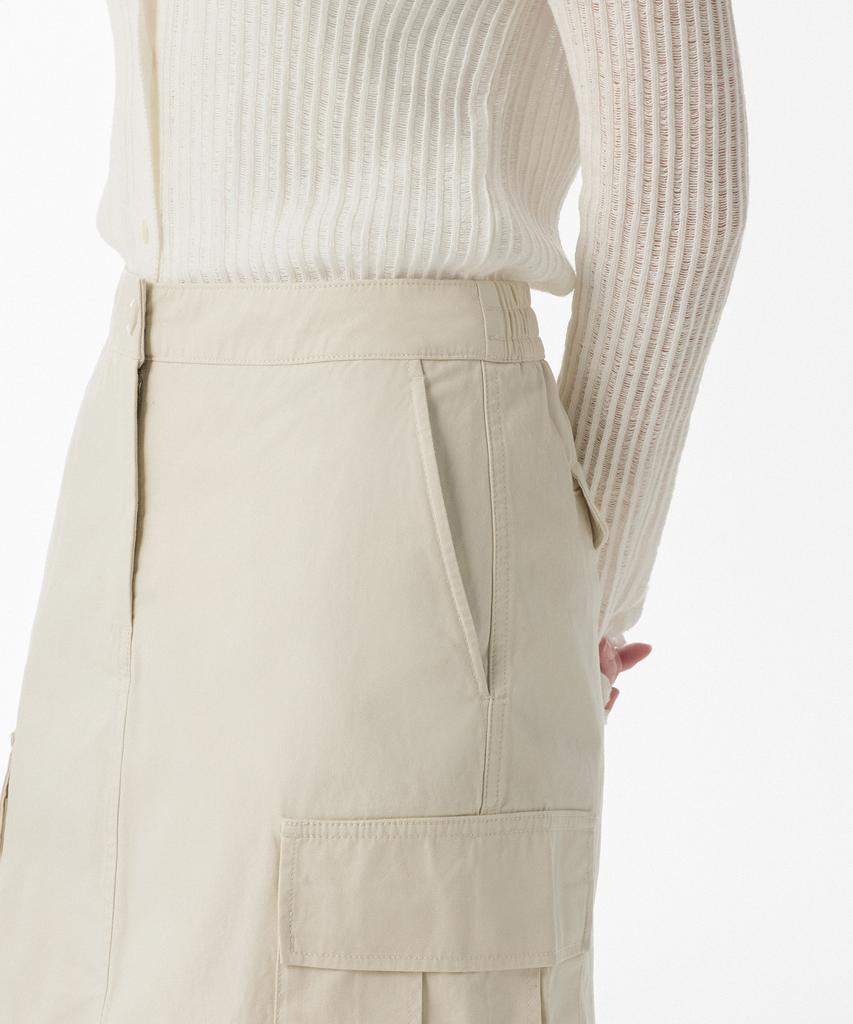 MUSINSA STANDARD WOMAN Women'S Cargo Elastic Midi Skirt [Cream]