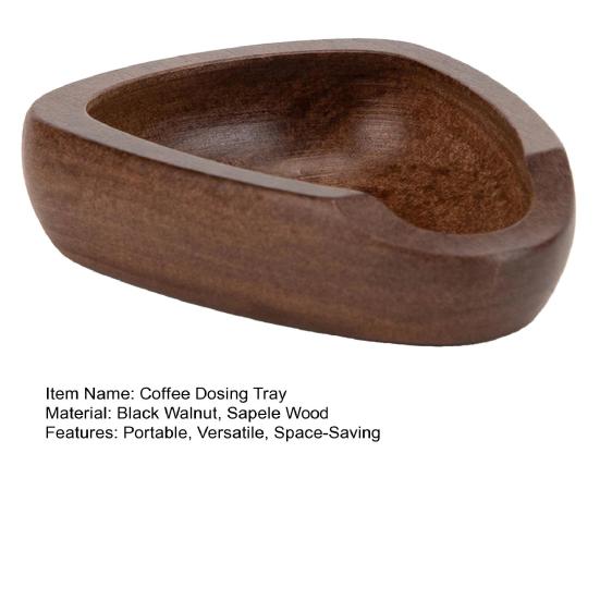 Vassoio Dosatore Caffè, Contenitore in Legno Antistatico per Chicchi con Cucchiaino, Raccoglitore Polvere per Espresso, Strumento da Cucina per Caffetteria Casalinga, Ristorante, Panetteria