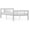 VidaXL Bed Frames Grey and White Metal 90 X 200 Cm
