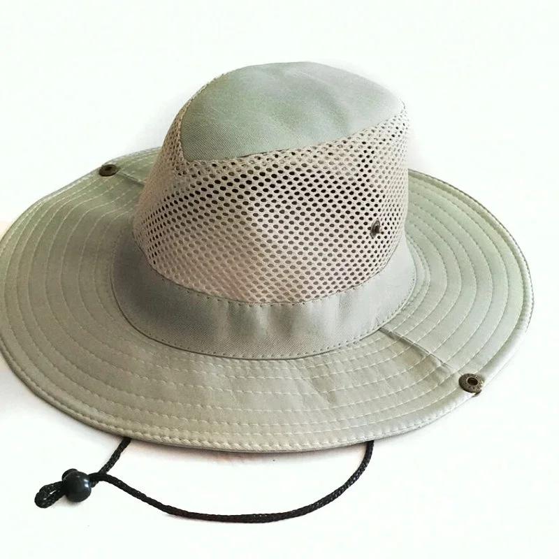 Summer Mesh Fishing Hat Outdoor Breathable Casual Cool Hat Mountaineering Sun Fisherman Hat (7 Colors)