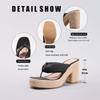 Clip Toe Wedges Platform Women Slippers Summer Sexy Super High Heels Mules Sandals Flip Flops Wear-Resistant Anti-Slip Shoes