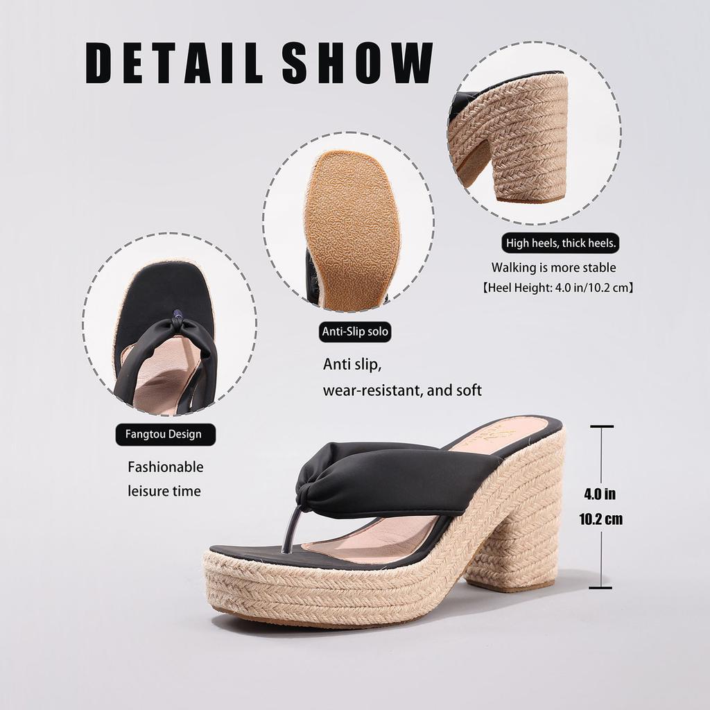 Clip Toe Wedges Platform Women Slippers Summer Sexy Super High Heels Mules Sandals Flip Flops Wear-Resistant Anti-Slip Shoes