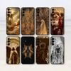 Medieval Retro Archangel Lucifer Phone Case For Samsung S25,S24,S21,S22,S23,S30,Ultra,S20,Plus,Fe,Soft Silicone Black Cover