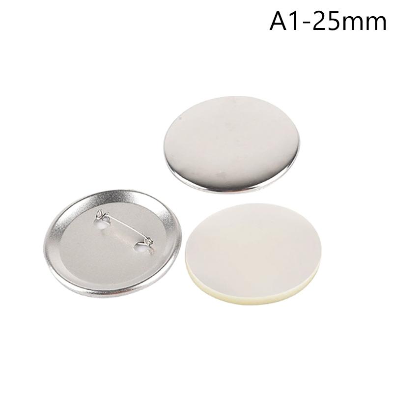 50Set 25-75Mm Metal Badge Pin Button Maker Parts Diy Blank Badge Button Parts For Art Crafts Making Iron-Base Badges Set