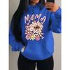 Mama Love You Beautiful Flower Pattern Hoodies Women Casual Comics Clothing Harajuku Y2K Hoody Autumn Fleece Woman