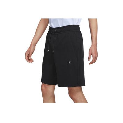 Solid Color Drawstring Straight-Leg Shorts Men Bottoms Black DM6590-010