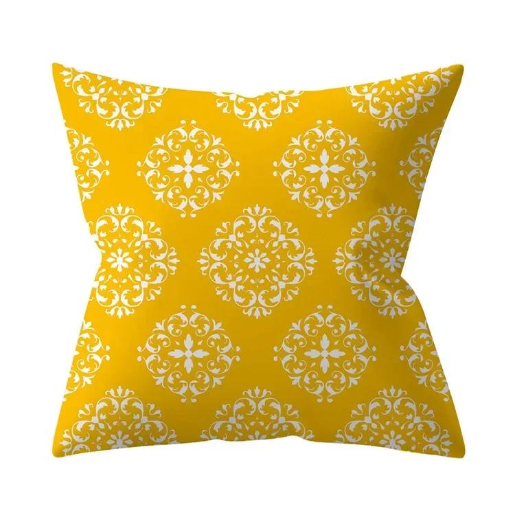 New Nordic Geometry Yellow Cushion Cases Modern Fashion Abstract Art Pillows Case Sofa Car Couch Decorative Throw Pillow 45x45cm
