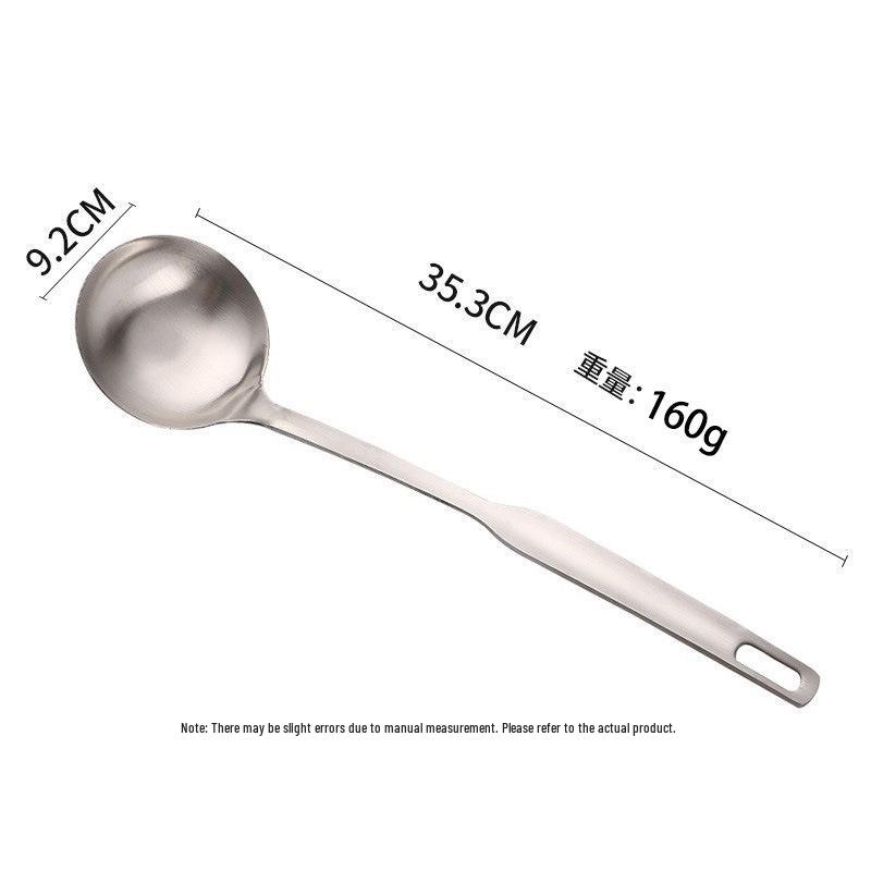 Stainless Steel Cooking Shovel & Spoon 7-Piece Set, Long Handle with Scraper