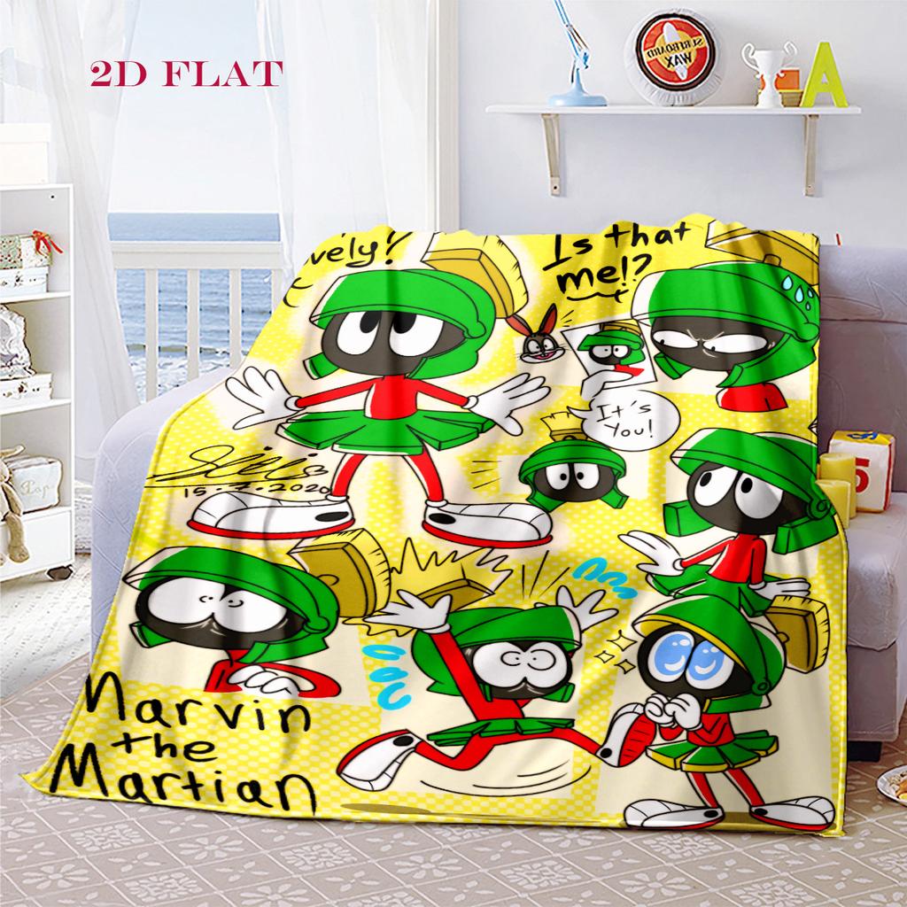 Martian Melodies: Looney Tunes Adventure blanket blanket Camping trip Digital printing Christmas gifts sheet
