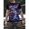 T-shirt Lupo 2025 da Uomo Top a Maniche Corte con Stampa Animale T-shirt Casual Street 3D da Uomo Maglietta Oversize Abbigliamento Vintage Uomo