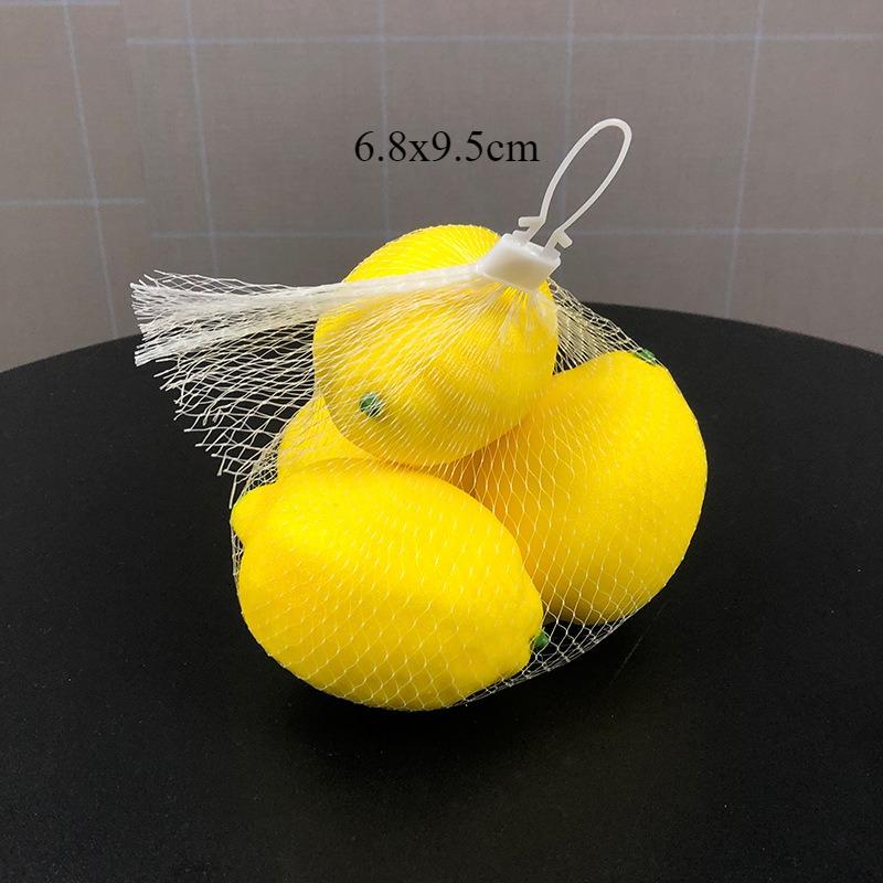 Simulated Lemon Ornament Yellow Lemon Sculpture Fake Fruit Model Artificial Fruits Photography Prop Simulated Fruit Model Statue