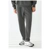 Heavy Knitted Fixed-spun Long Velvet Cotton Yarn Waffle Rubber Waist Straight Dark Gray Korean Style Casual Commuter Sweatpants Men