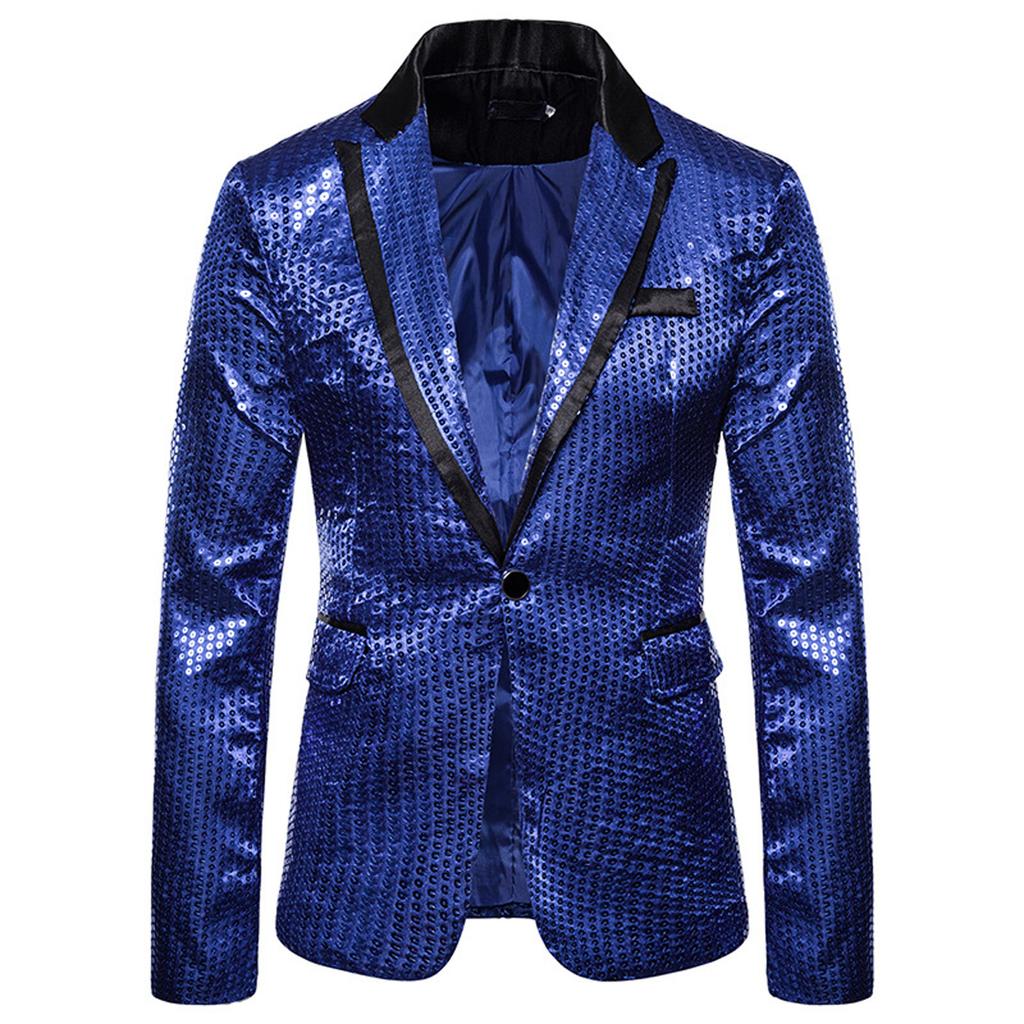 Men's Casual Business Wedding Long Sleeve Buttons Slim Fit Suit Coat Jacket