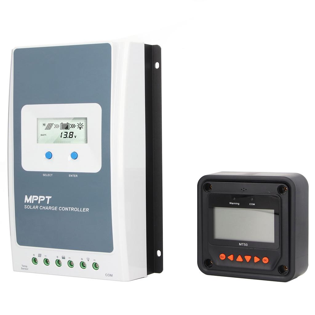 Solar Charge Controller MT50 Remote Control Header MPPT 40A 12V 24V with Temperature Probe