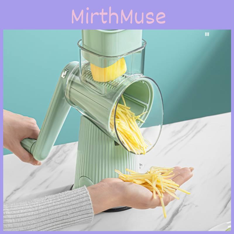 Practical Green Hand-held Vegetable Cutter Drum For Safe And Quick Food Preparation