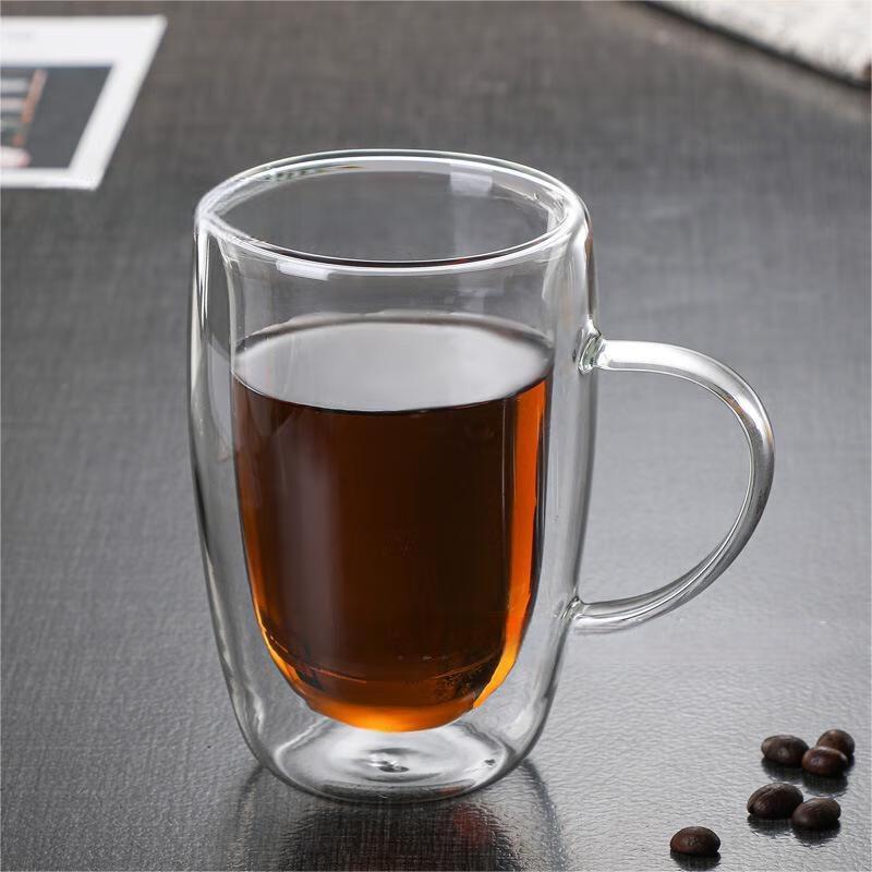 

Стеклянные кружки с двойными стенками и ручкой, 450 мл (2-Pack)
