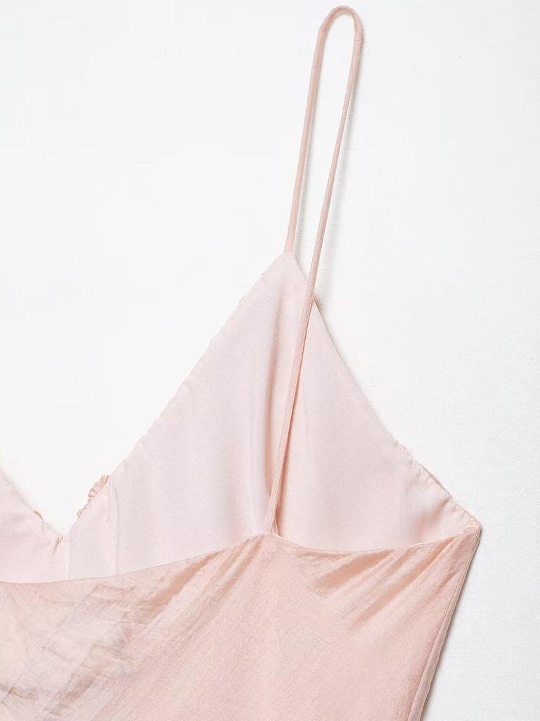 ZR Women's 2025 Spring Layered Socialite Midi Dress