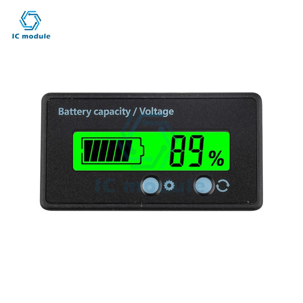 6-73V lead-acid lithium battery universal power display meter GY-6S Battery Level Indicator lead-acid battery Capacity Tester зелёный