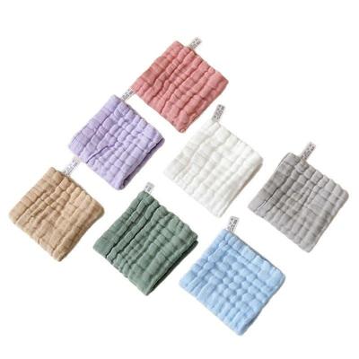 Set de 6 Pânze Muselină 100% Bumbac Moale pentru Regurgitații Bebeluși Culoare Uni Față Mână Prosop Nou-Născut Pătrate Moi din Gaze Prosop pentru Copii Mici