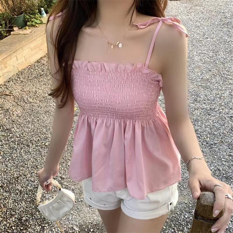 Solid Color Fashion Women Hotsweet Basics Backless Casual Y2k Sexy Clothes Elegant Top