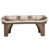 Dog Bowl Tray Pet Dining Table Double Stainless Steel Bowl Dog Feeder NonSlip Pet Bowl