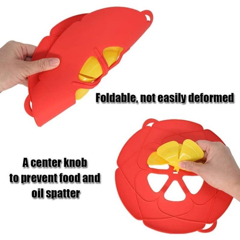 Silicone Lid Spill Stopper Cover Pot Pan Cover Kitchen Accessories Flower Shape Cookware Cooking Tools Kitchen Gadgets
