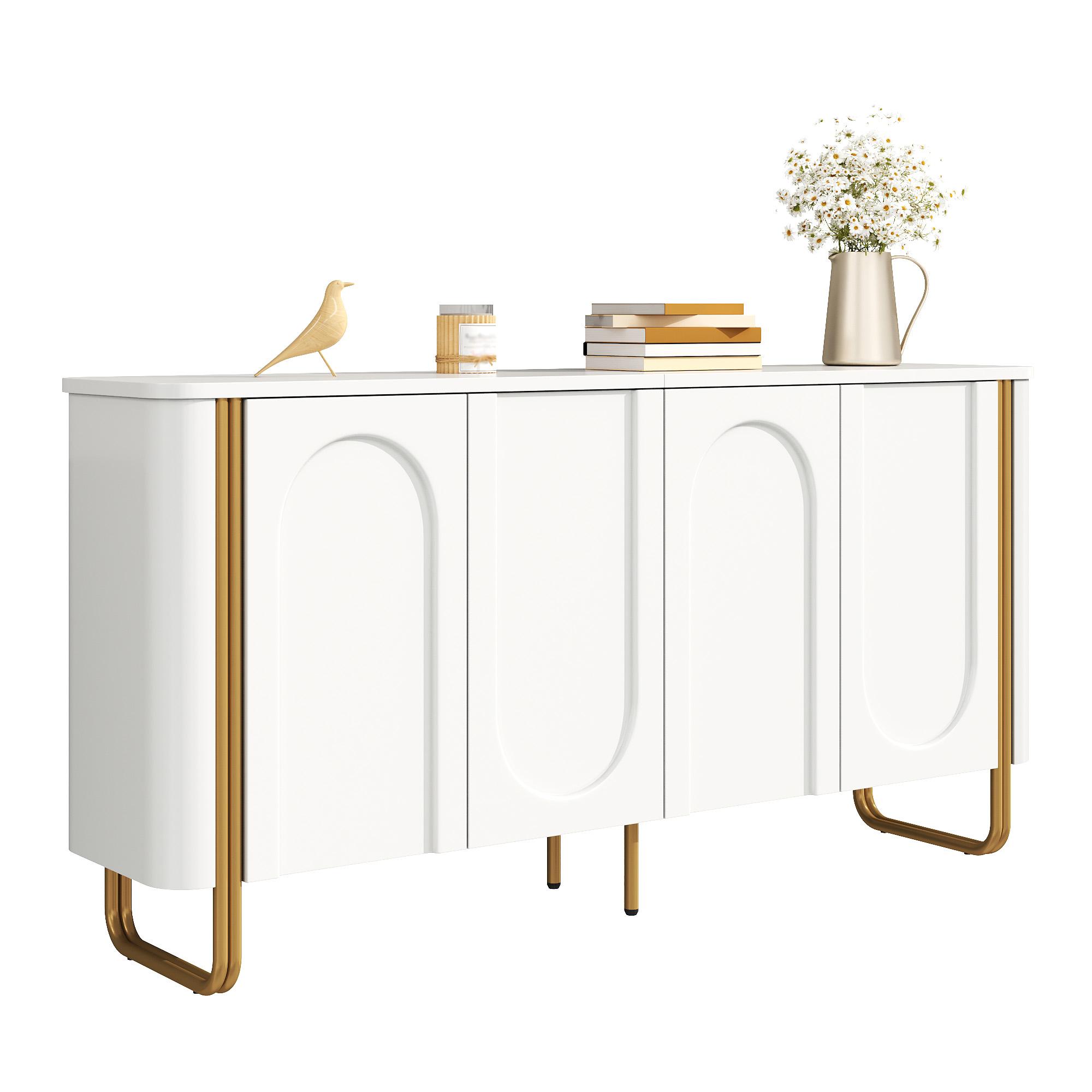 Sideboard Buffet MDF Iron Feet 4