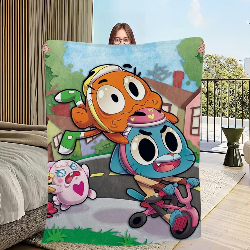 

The Amazing World G-Gumball Blanket Skin friendly comfort warm soft plush blanket suitable sofa living room office bedroom 50x60in