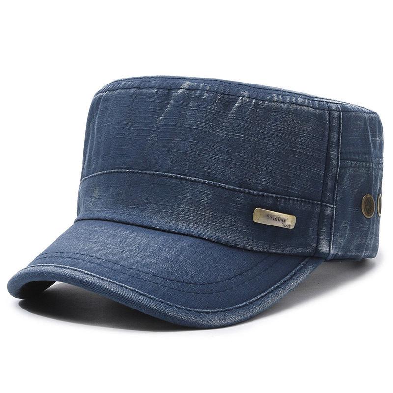 

Дышащая регулируемая хлопковая кепка с плоским верхом и козырьком «утиный нос» Adjustable 55-60