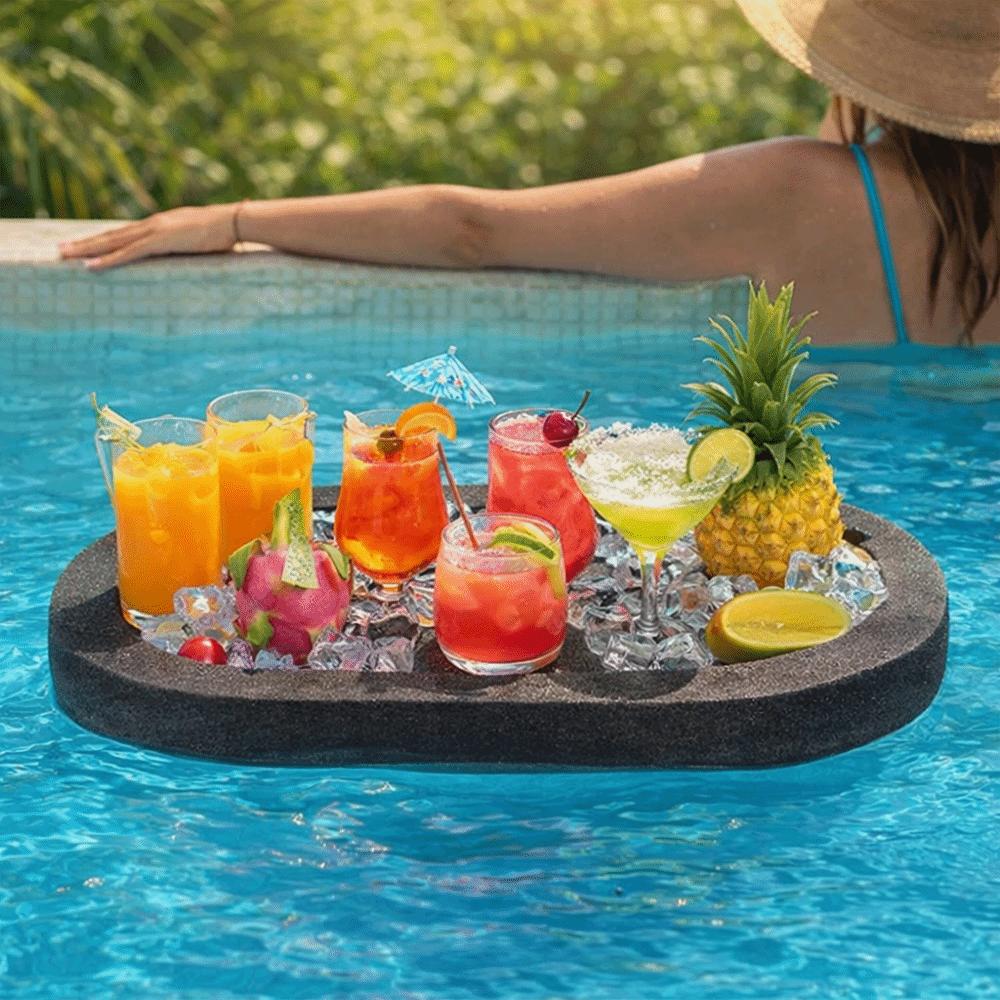 Waterproof Floating Basket Multi-Hole Pool Drink Float Floating Ice Bar Floating Drink Rack  Party