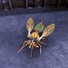 Steampunk 3D Metal Bee Brain Teaser DIY Insect Puzzle Kit, Model Building Craft for Adults, Unique Home Office Desktop Ornament