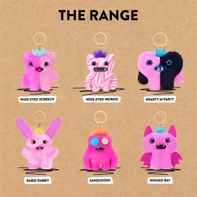 Funny Ugly Teeth Monster Plush Toys Keychain Kawaii Fugglers Baby Pinkles Peluche Dolls Pendant Festival Gifts