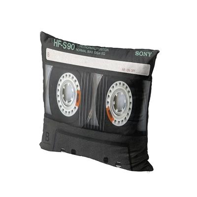 Vintage Kassettenmusikband Kissenbezug Lustiges Design Sofakissenbezug Zwei Richtungen Druck Wurfkissenbezug Hochzeitsfeier Deko
