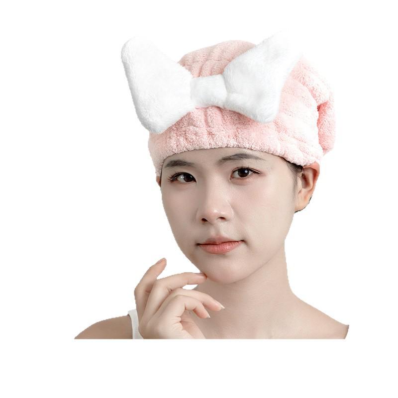 Exclusives Angebot: Schnelltrocknende, superabsorbierende Haube mit niedlichem Schleifendesign