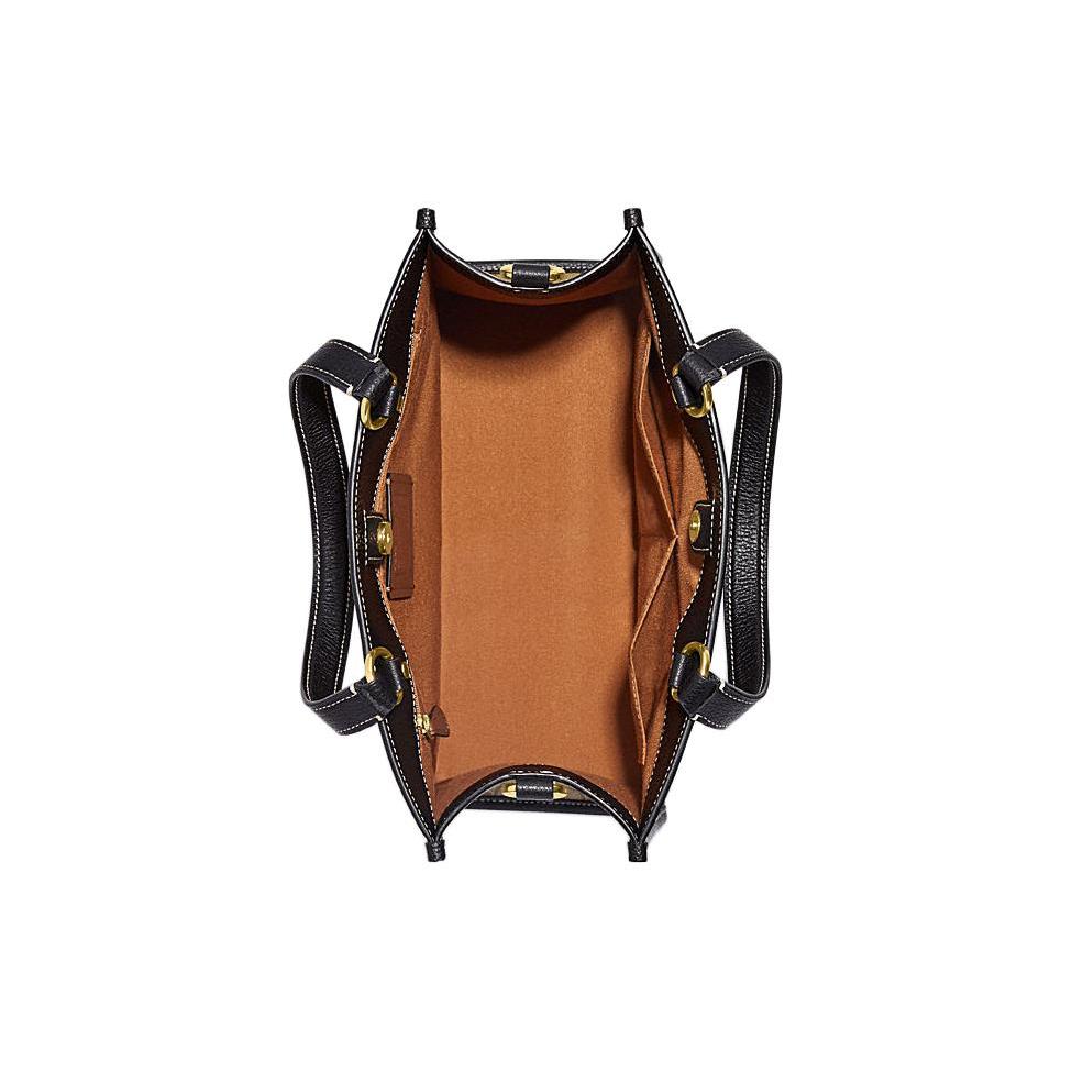 New COACH Disney Collaboration Dempsey Leather Tote Bag Shopping Bag Shoulder Bag Handbag Large Size Women's Khaki CC873-IME7V