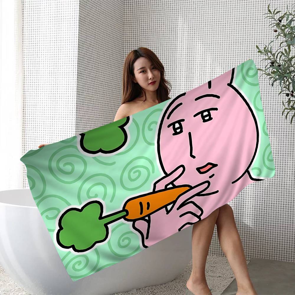 Himari Myfriend Pink Rabbit Spoof MEME Popular Beach Towel Colorful Bath Towels For Girl Microfiber Quick Dry Sand Free