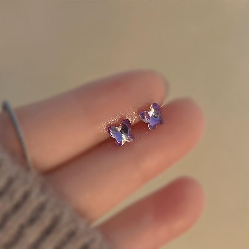 Gold Ring Earrings Women's Ear Buckles Light Luxury High-end Earrings Autumn and Winter Ring Earrings