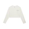 Li Ning Plain Embroidered Round Neck Pullover Short Sleeve T-Shirt Women Tops Off-White AHSS084-2