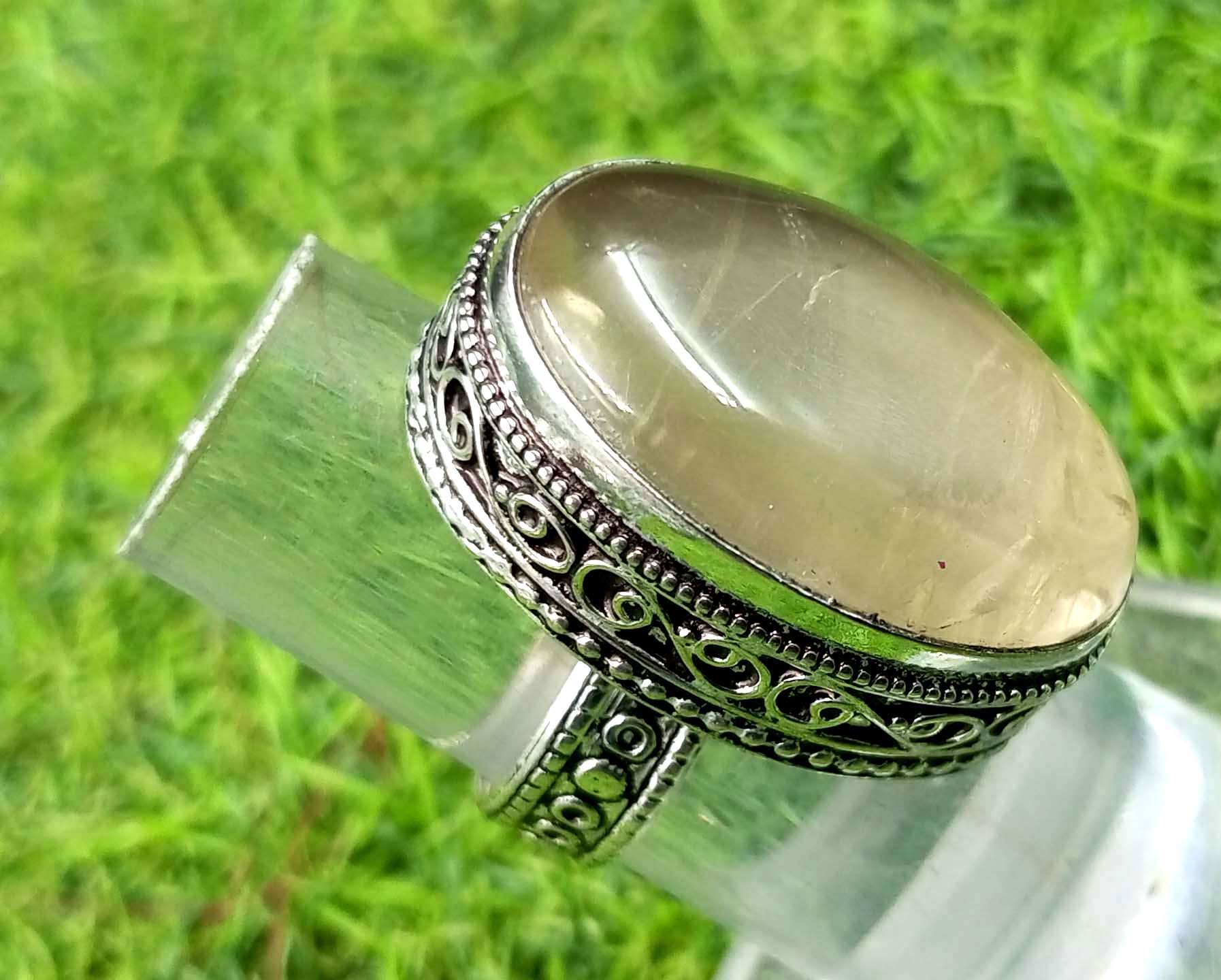 

Кварцевый драгоценный камень 925 пробы посеребренный антикварное винтажное кольцо US SZ 6 Jewelry AVRF14