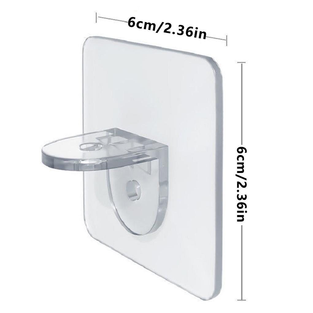 4pcs Self-adhesive Hook Bathroom Kitchen Indoor Transparent Storage Accessory Heavy Duty Clothes Holders Wall-mounted Hanger